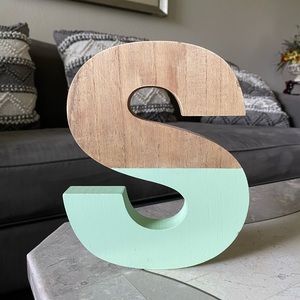 Wooden “S” Decor ✨